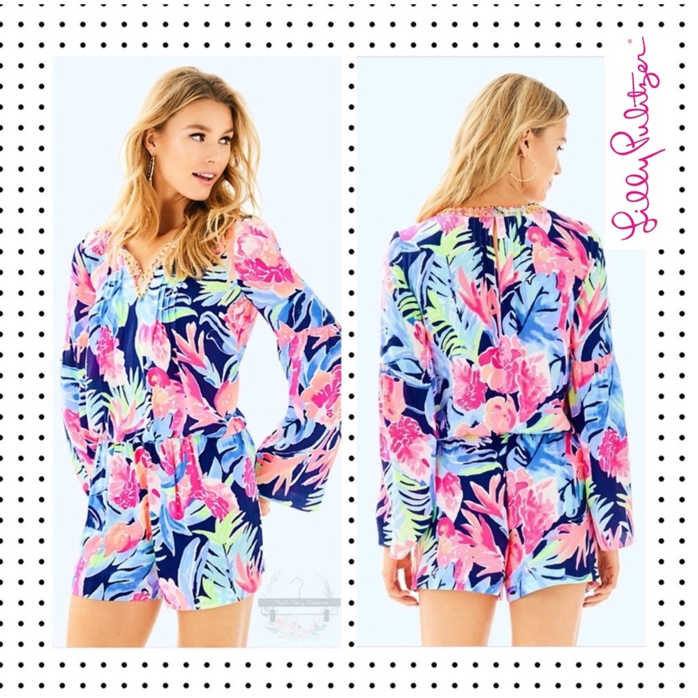 NWT Lilly Pulitzer - Ariele High Tide Tropicolada Romper XS